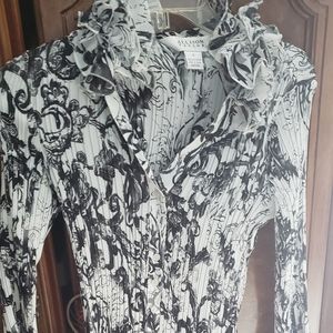 Allison Taylor frilly collared blouse